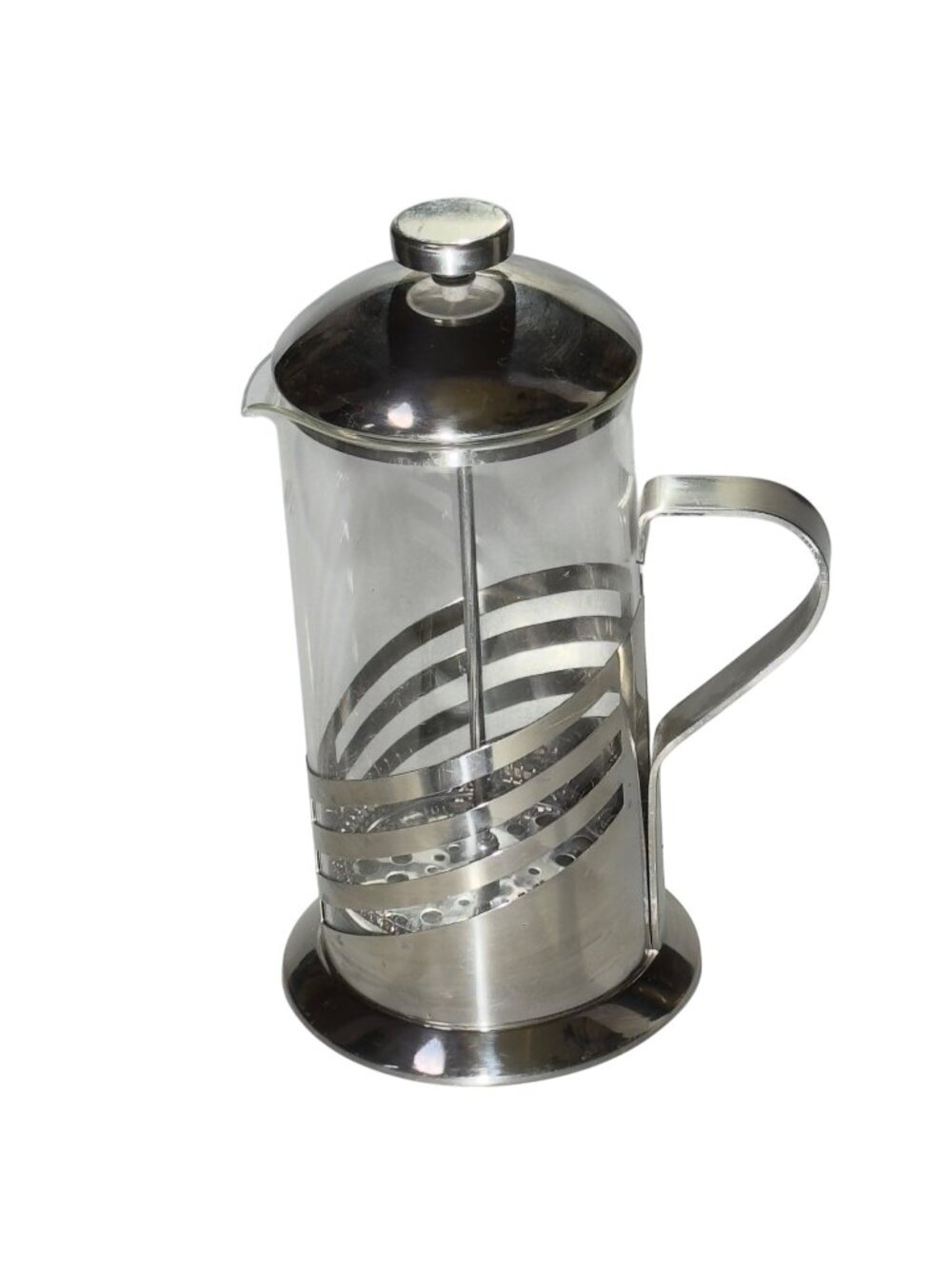 Brandani Italian Style Stainless Steel & Glass French Press Coffee Maker